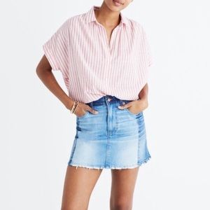 Madewell two tone denim skirt